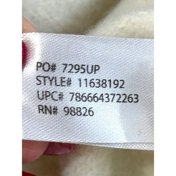 U.S. Polo Assn. Men’s Vtg  Hoodie Cream M Long Sleeve Embroidered Logo 2-Button - Picture 9 of 16